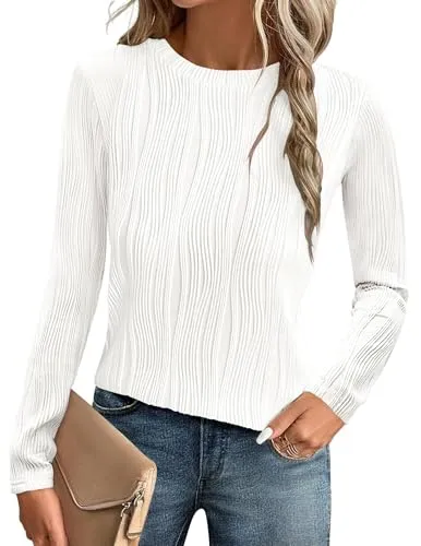 Wave Pattern Long Sleeve Crew — view 2