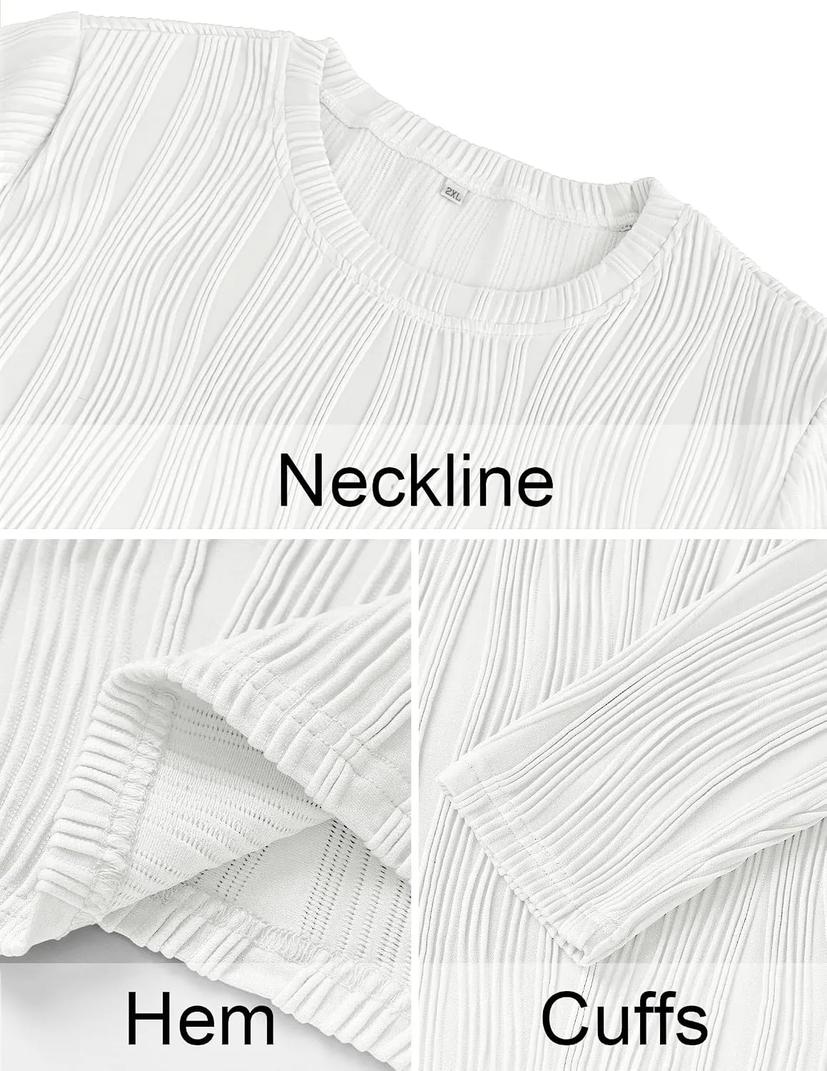 Wave Pattern Long Sleeve Crew — view 5
