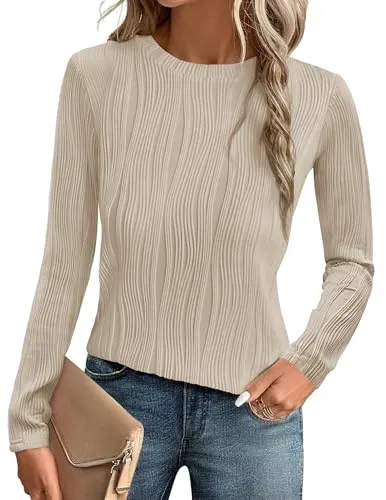 Wave Pattern Long Sleeve Crew — variant — view 2