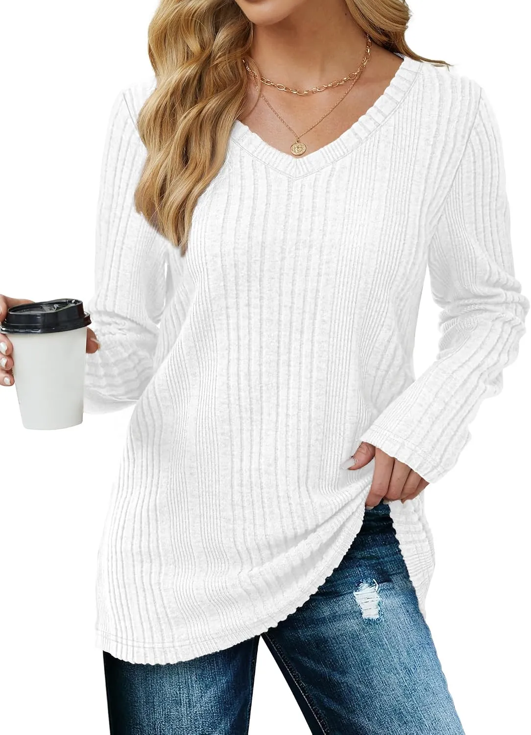 V-Neck Lightweight Pullover — view 2