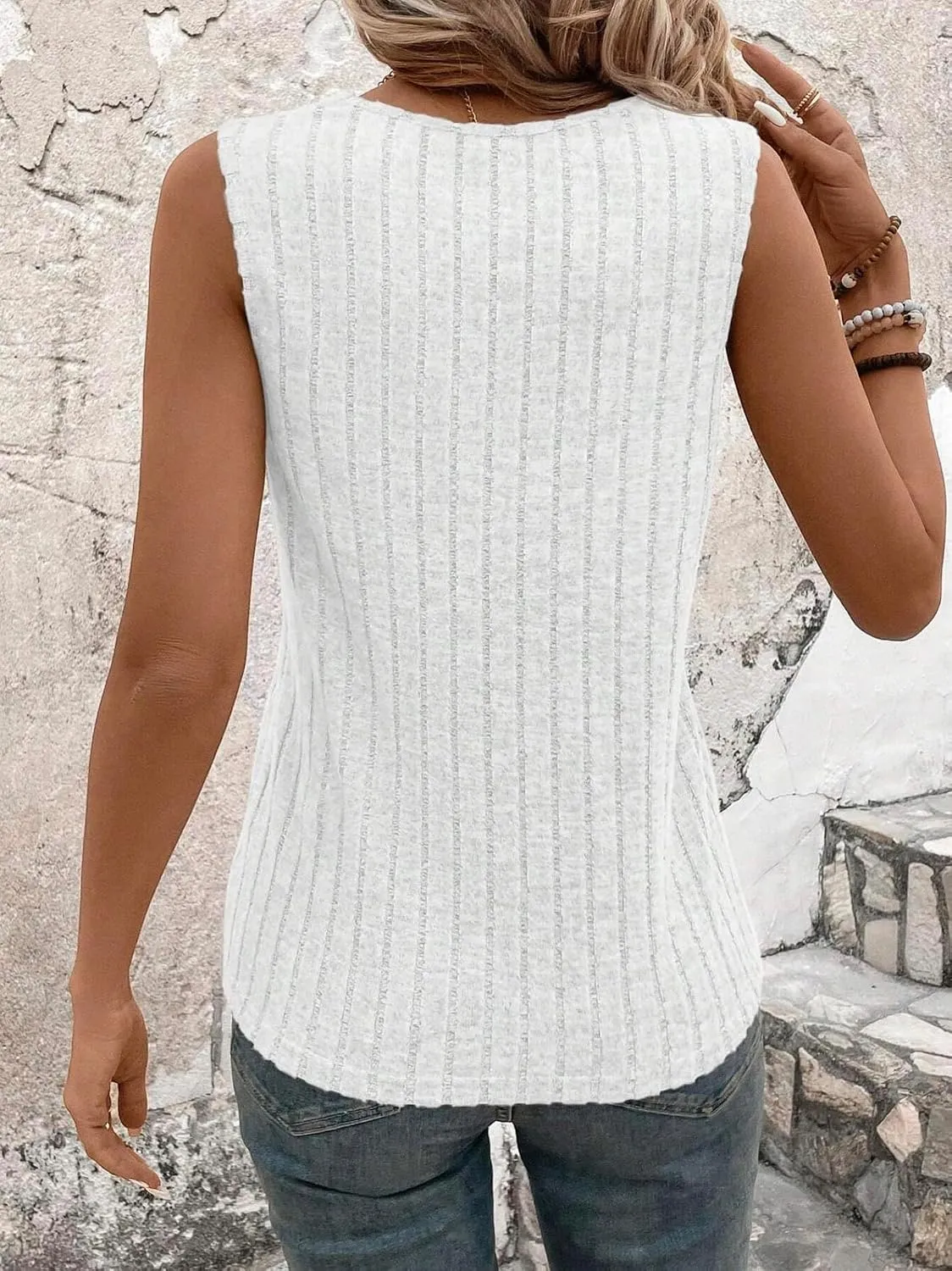 V-Neck Basic Tank — view 3