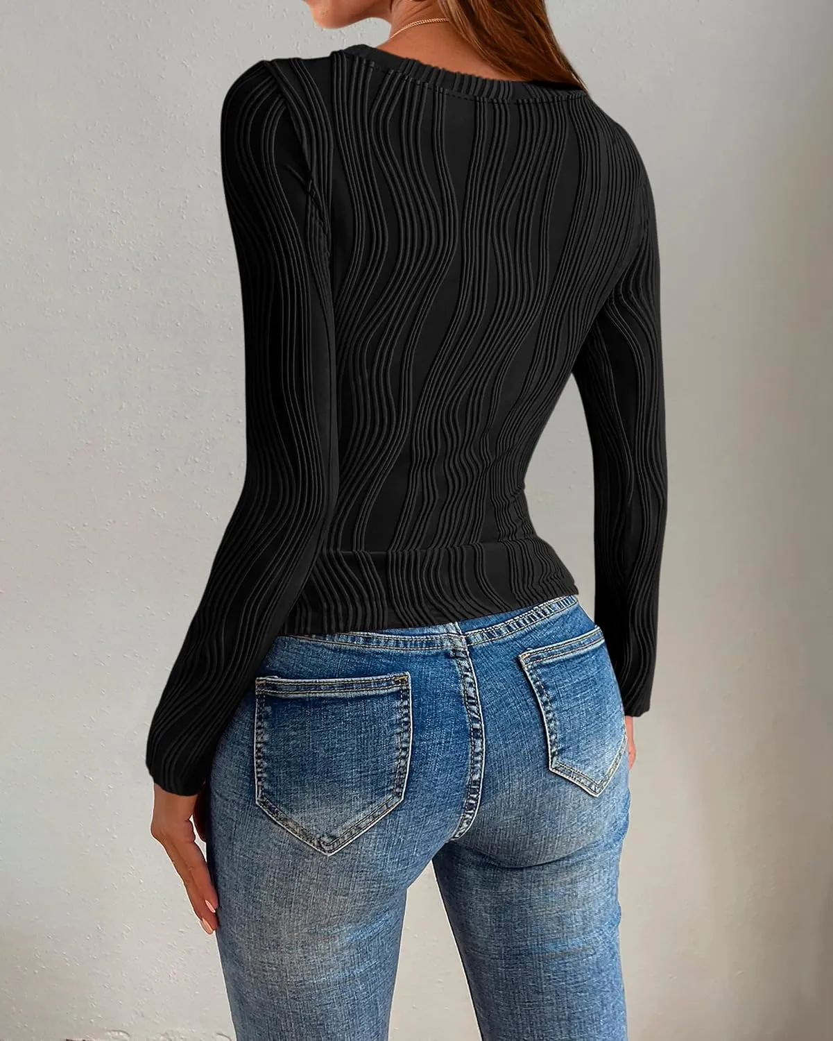 Y2K Long Sleeve Tee — Black — view 3