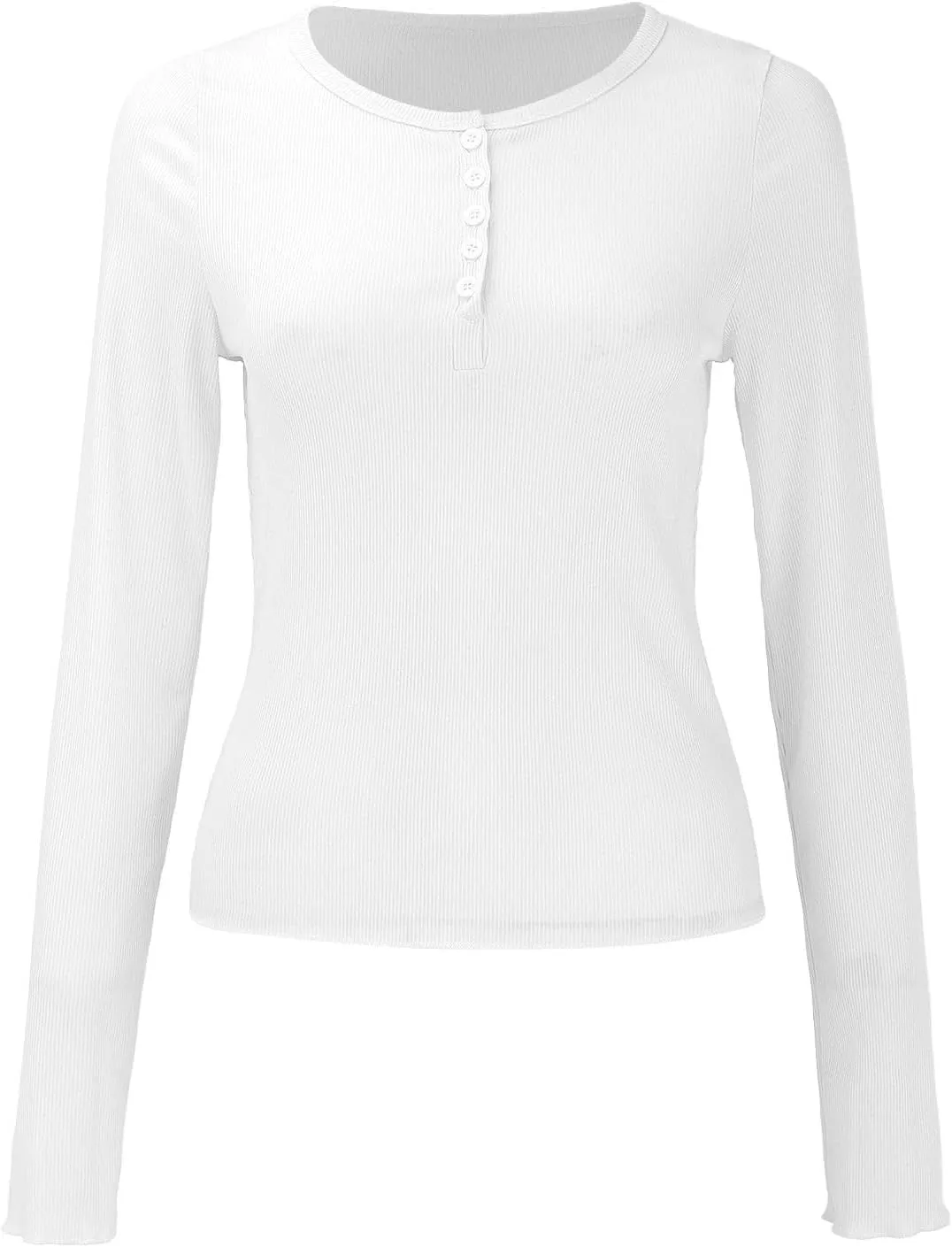 Ribbed Henley Long Sleeve — view 4