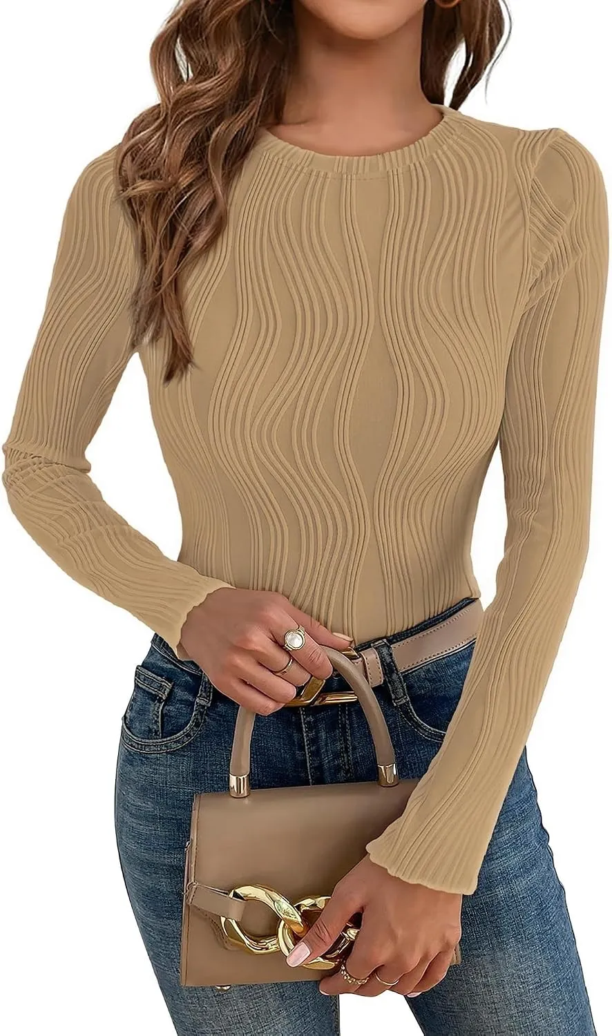 Y2K Long Sleeve Tee — Khaki