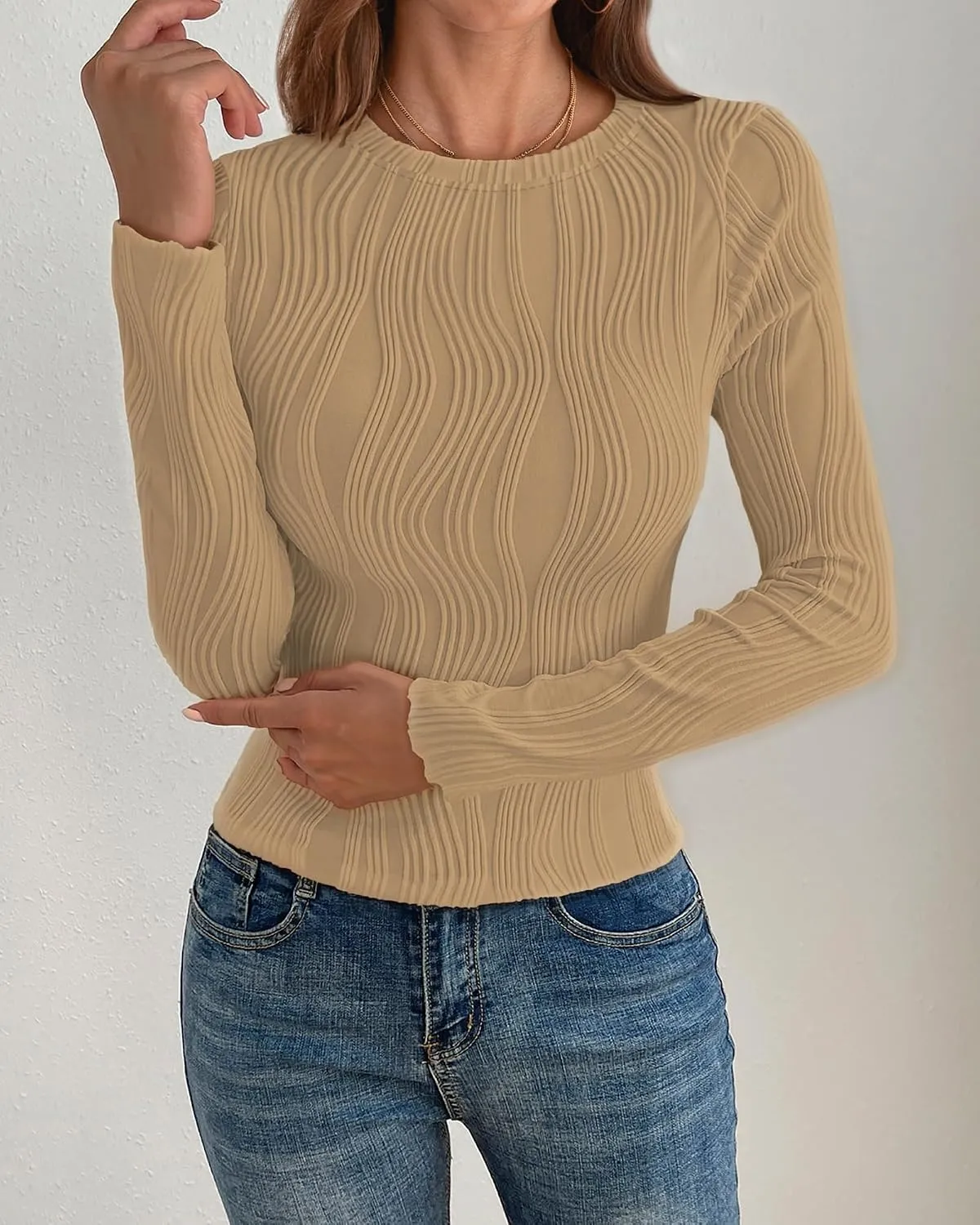 Y2K Long Sleeve Tee — Khaki — view 2