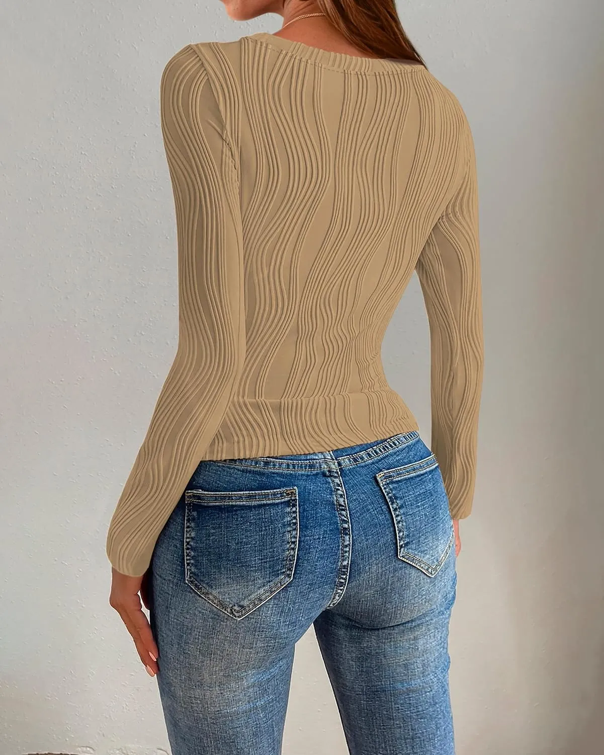 Y2K Long Sleeve Tee — Khaki — view 3