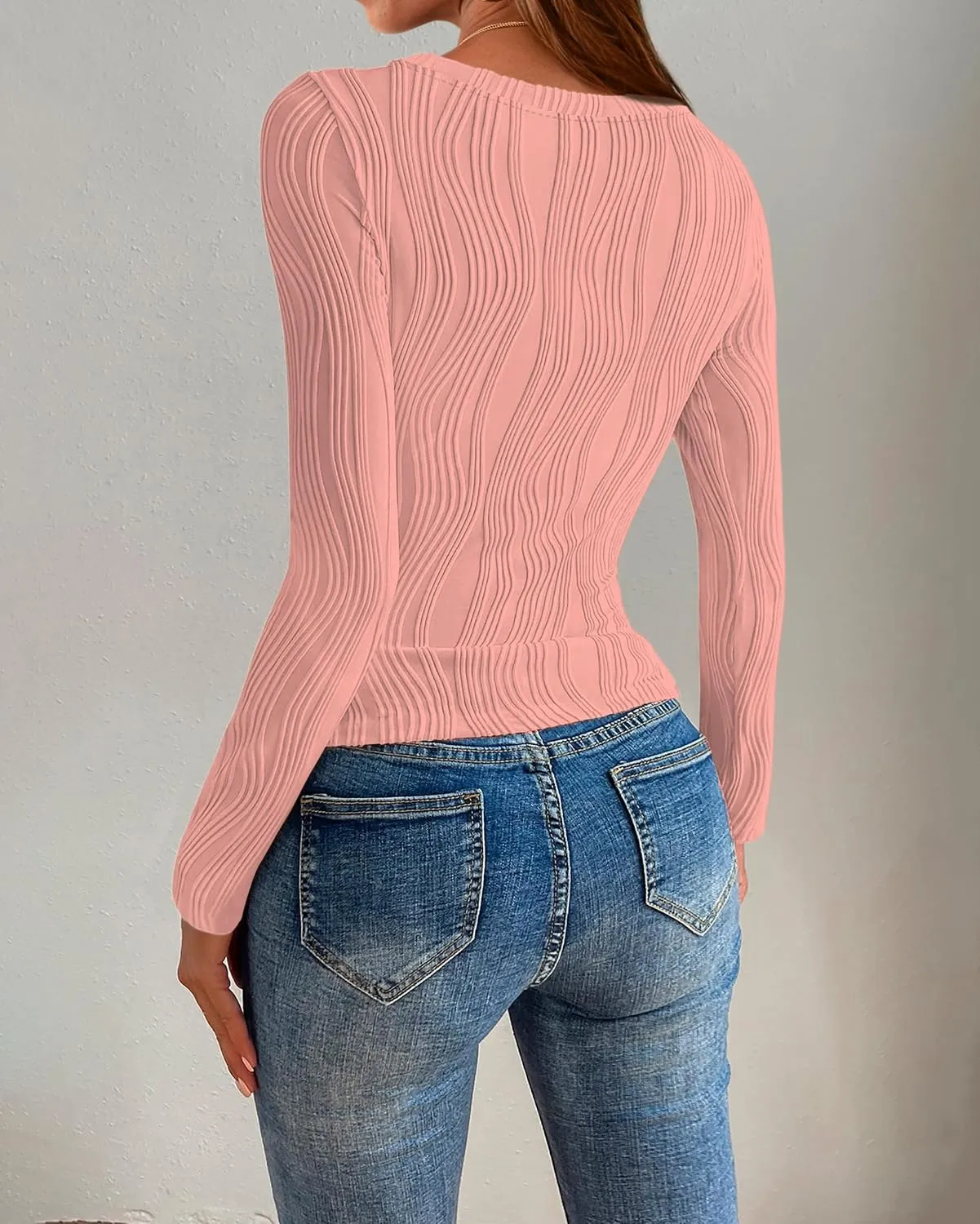 Y2K Long Sleeve Tee — Pink — view 3