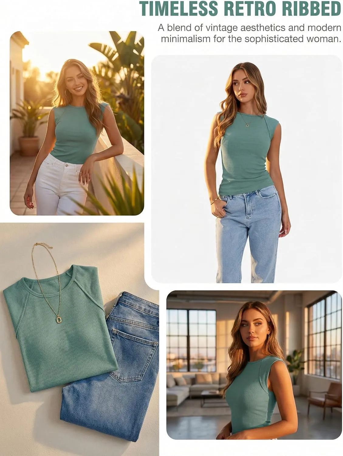 Sleeveless Elegant Tank — view 5