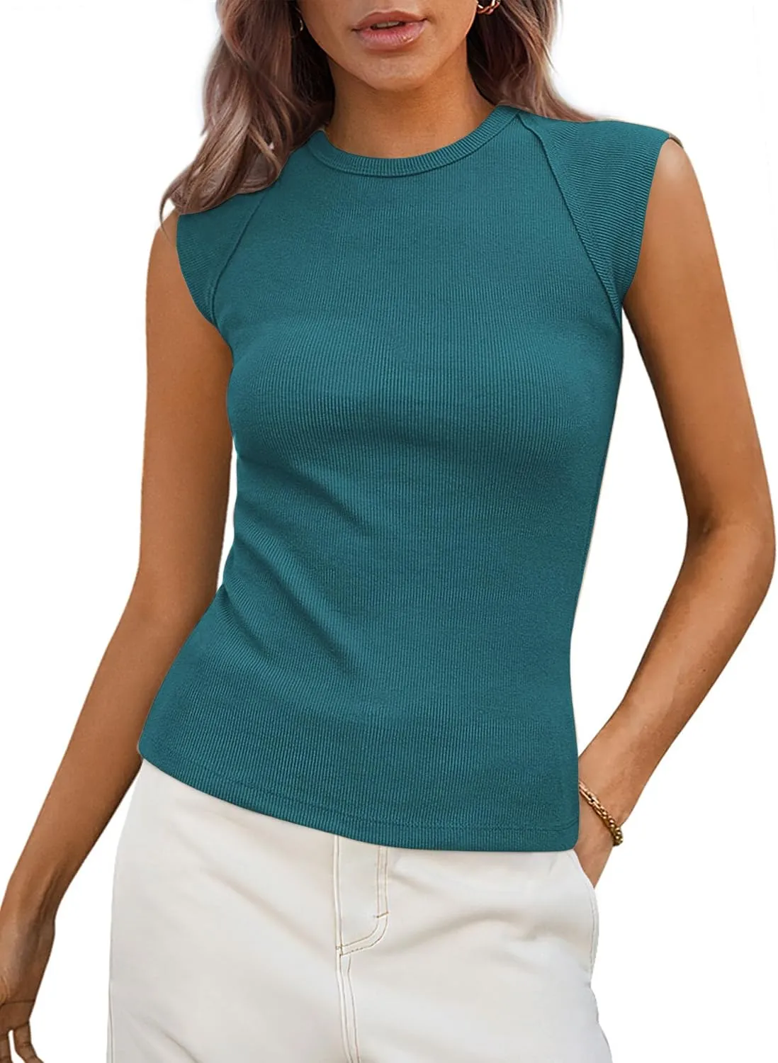 Sleeveless Elegant Tank — Grey